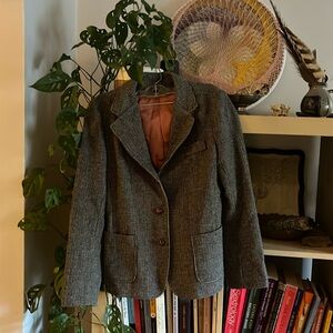 Larry Levine Women’s Plaid Wool Blazer Jacket